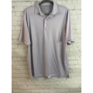 Johnnie O Polo Shirt Men Large Purple Performance Lightweight Stretchy Surf